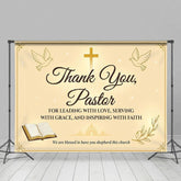 Aperturee - Aperturee Bible Peace Dove Cross Thank You Pastor Backdrop